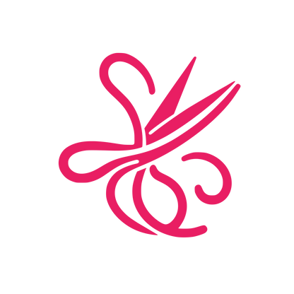 Abstract Scissors Logo #E91E63