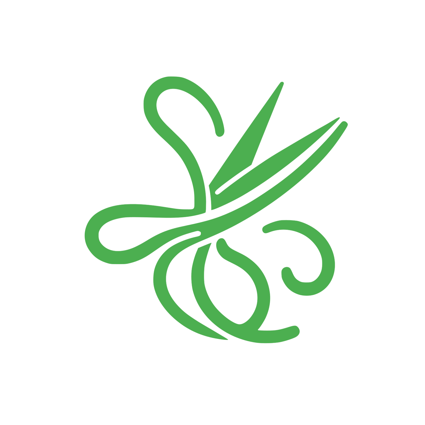 Abstract Scissors Logo #4CAF50