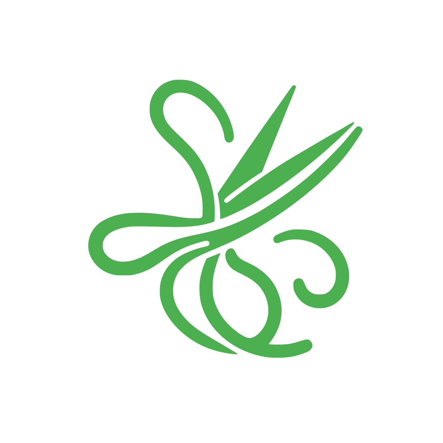 Abstract Scissors Logo #4CAF50