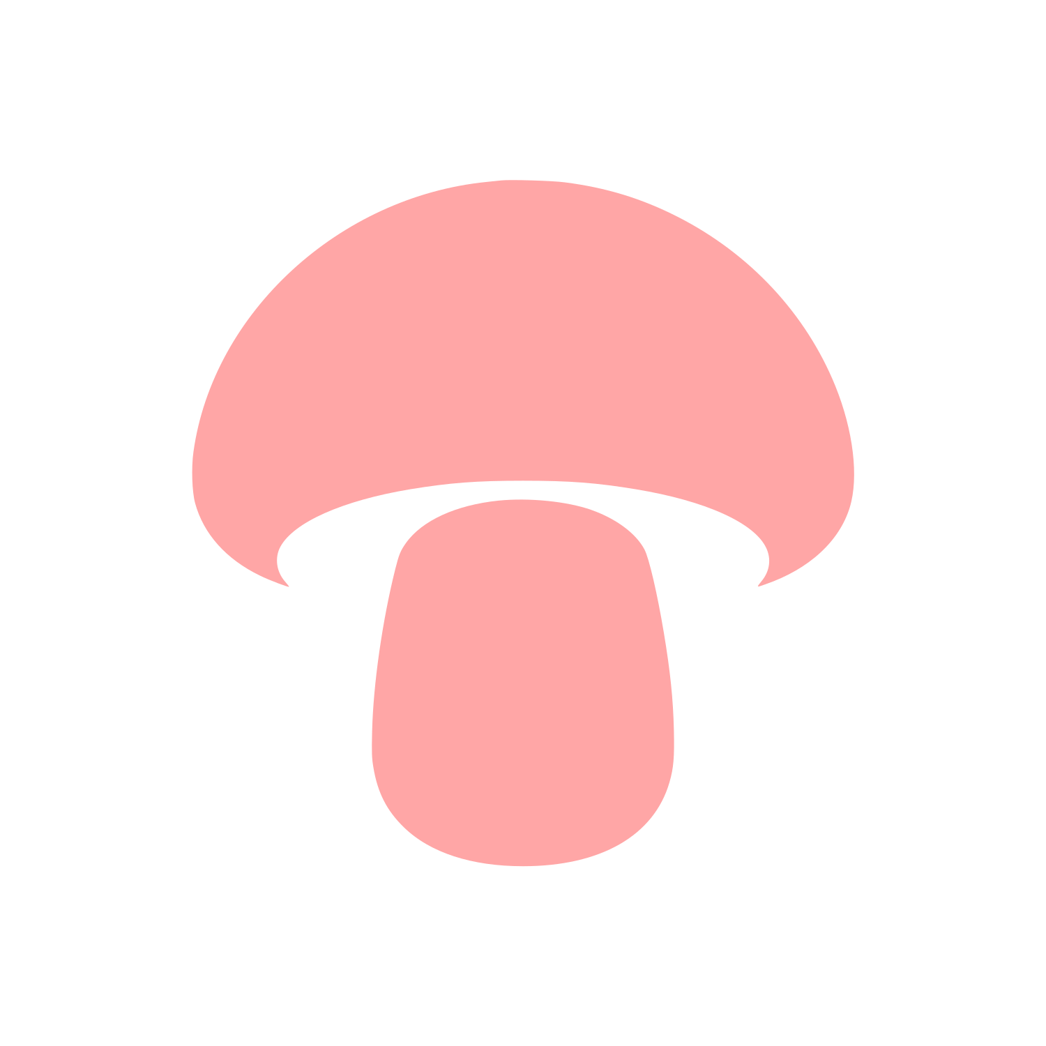 Mushroom Silhouette Logo #ffa6a6
