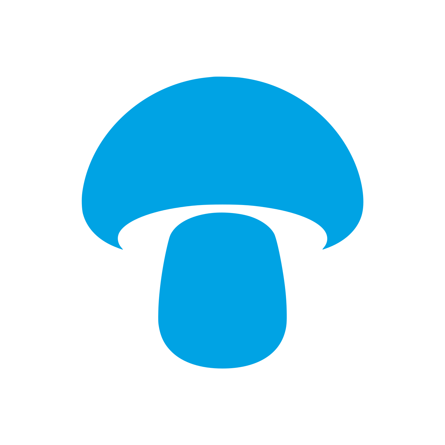 Mushroom Silhouette Logo #00a3e4