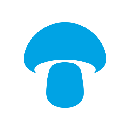 Mushroom Silhouette Logo #00a3e4