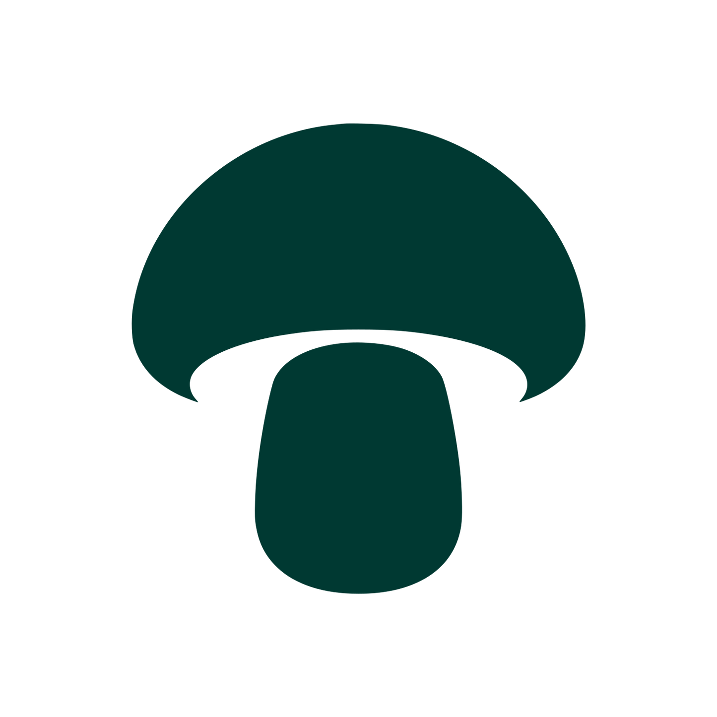 Mushroom Silhouette Logo #003932