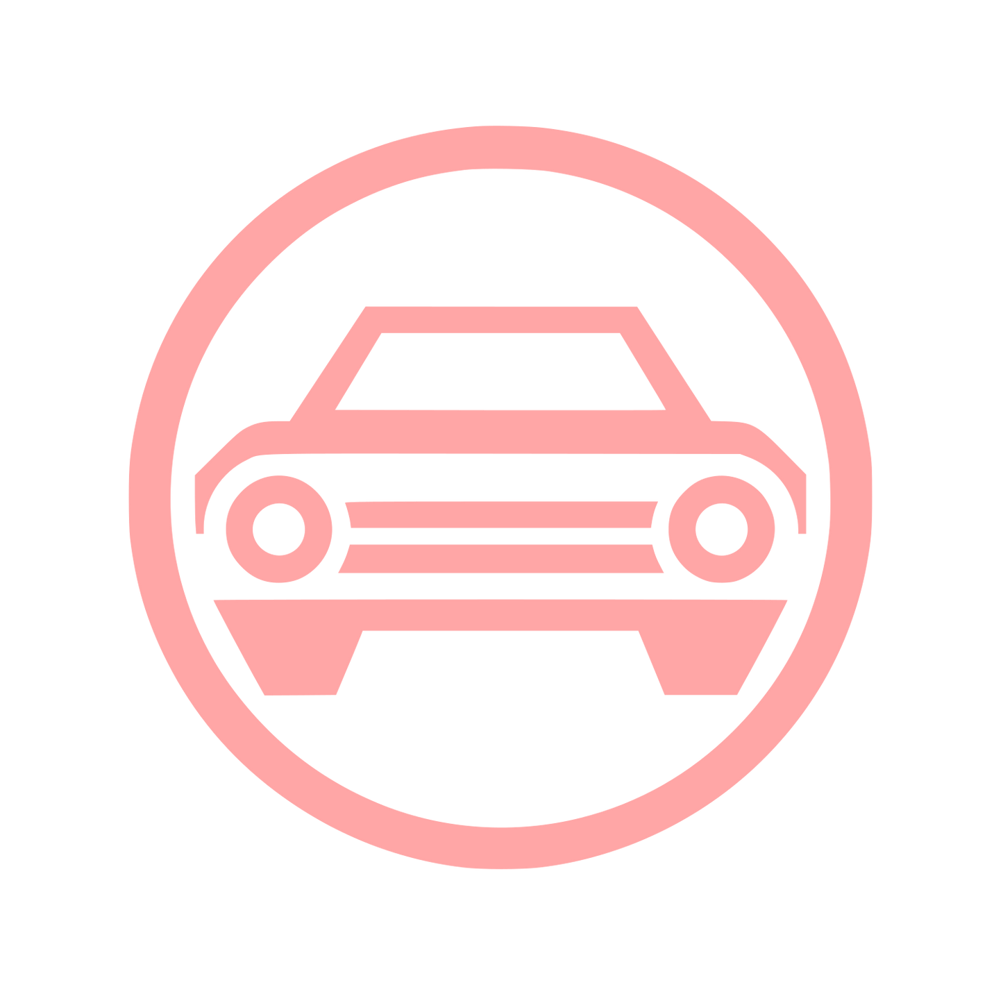 Car in Circle Logo #ffa6a6