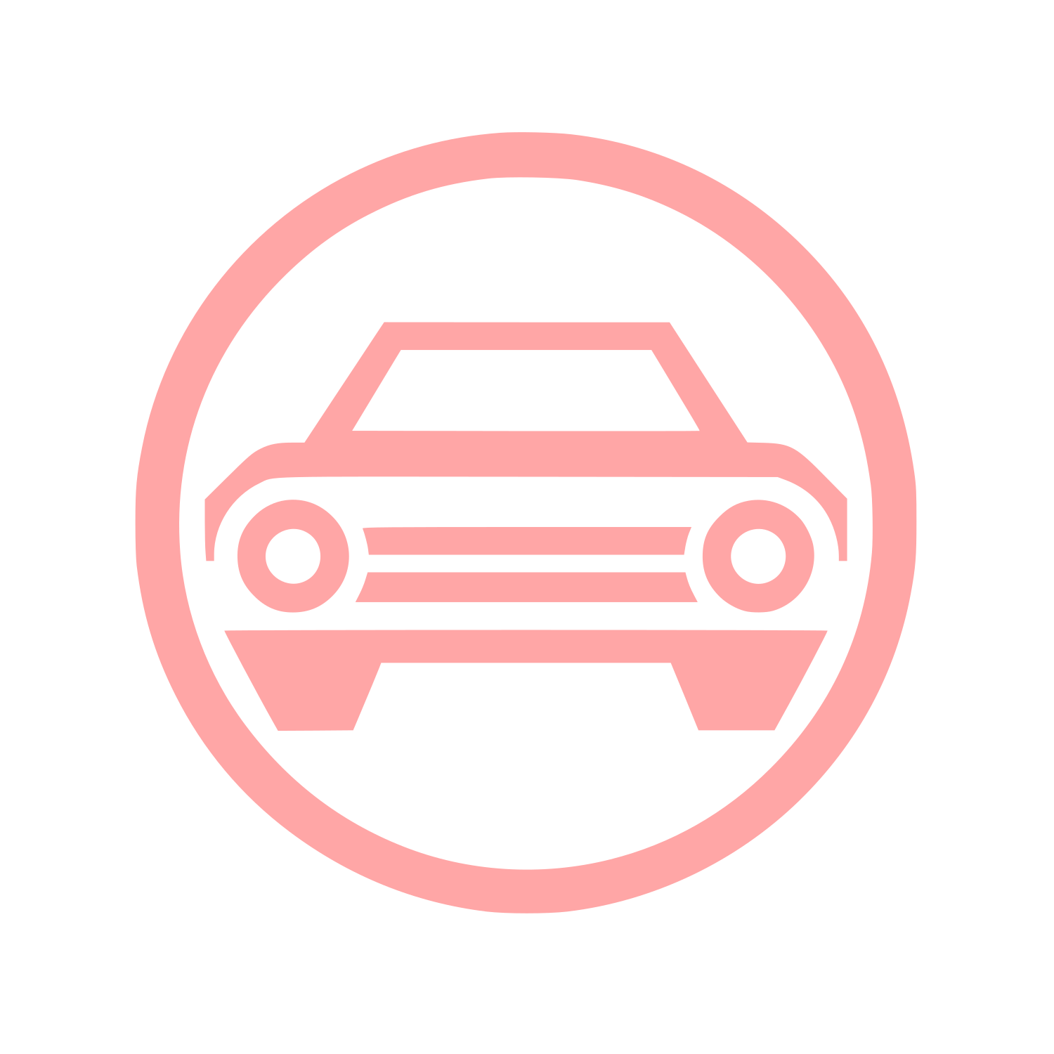Car in Circle Logo #ffa6a6