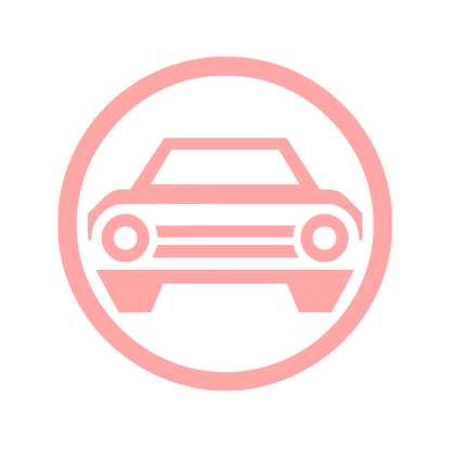 Car in Circle Logo #ffa6a6