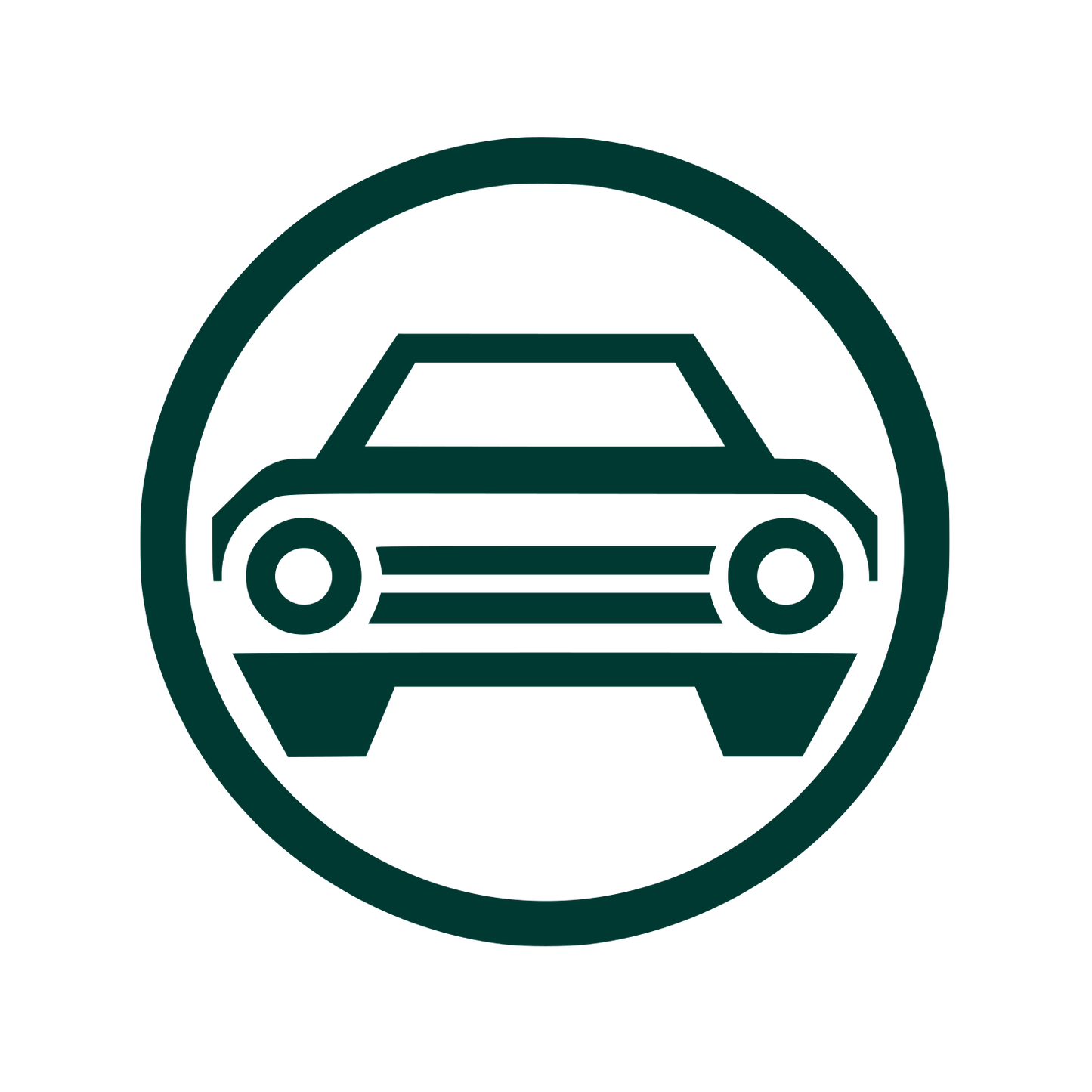 Car in Circle Logo #003932