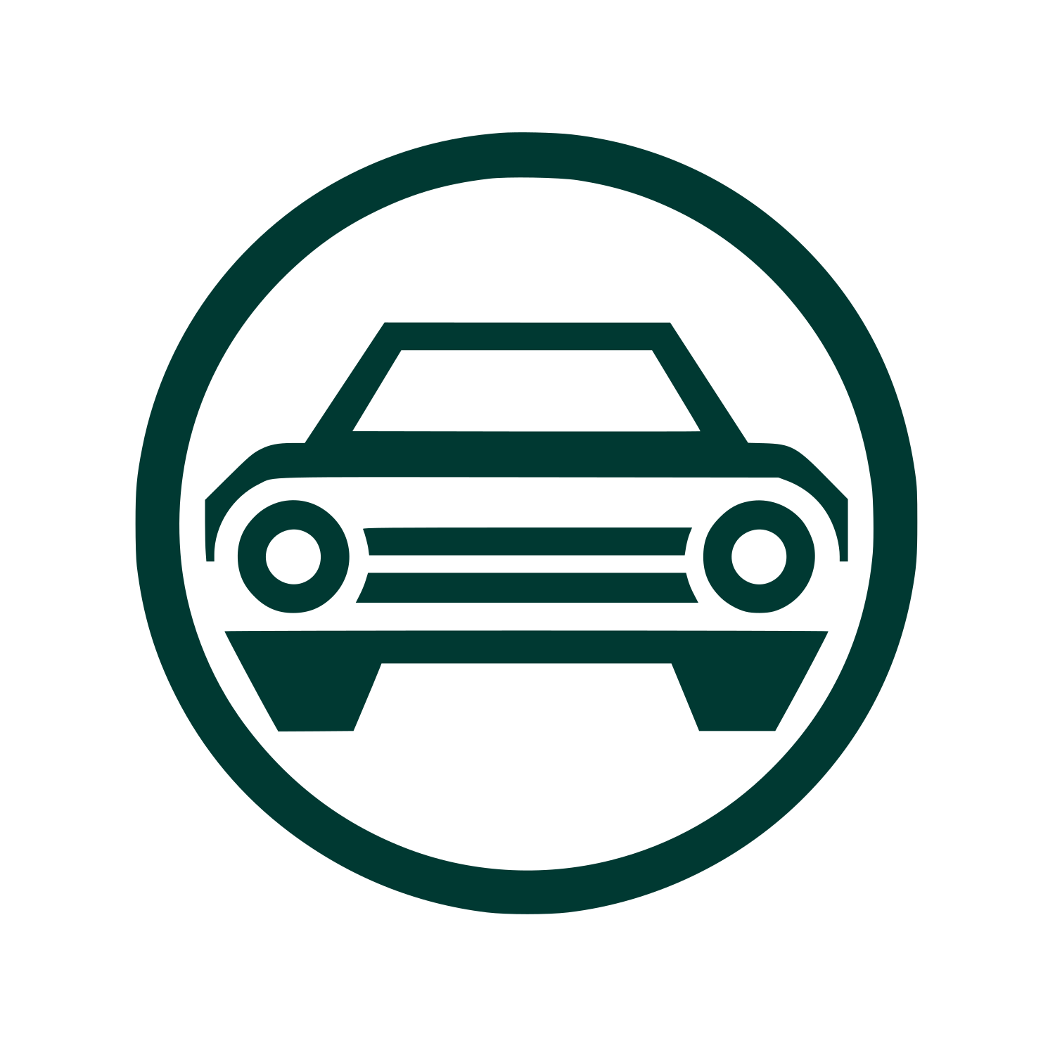 Car in Circle Logo #003932