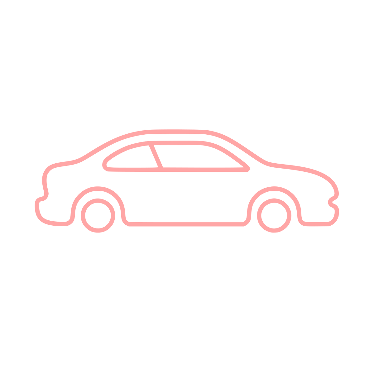 Sedan Car Outline Logo #ffa6a6