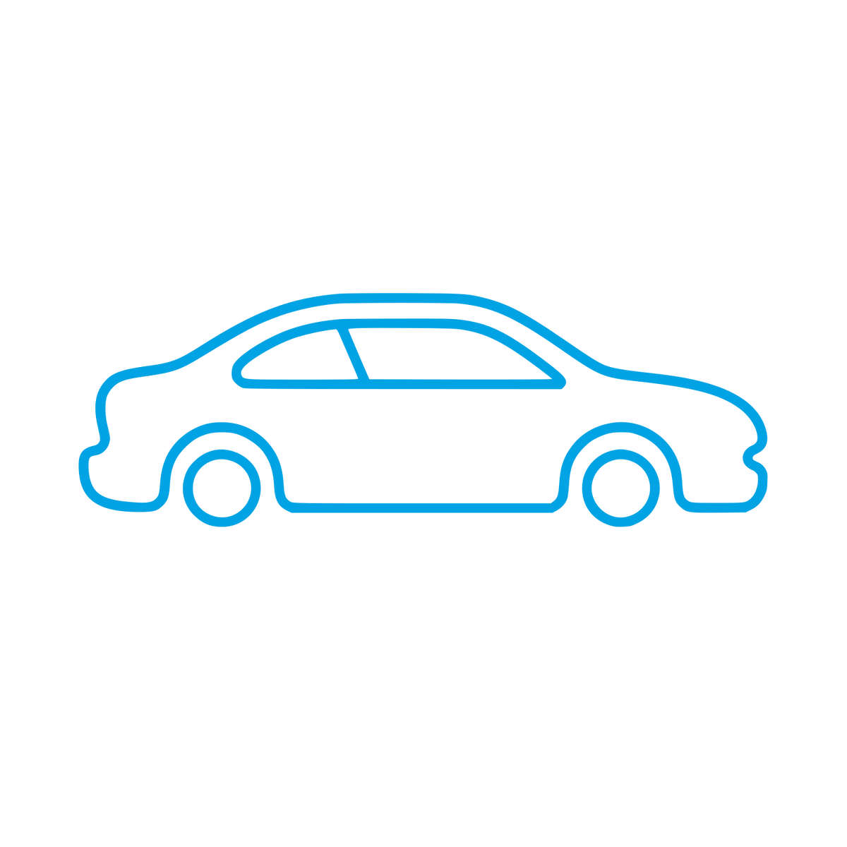 Sedan Car Outline Logo #00a3e4
