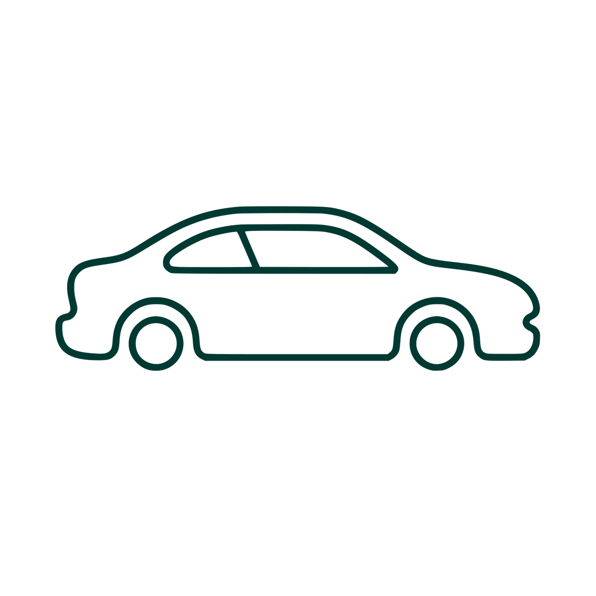 Sedan Car Outline Logo #003932