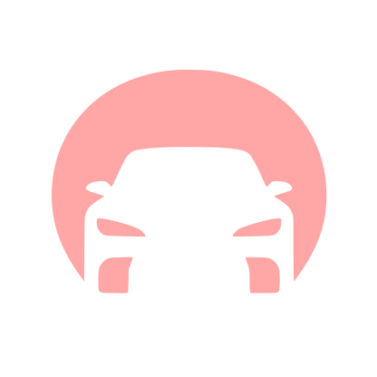 Car Front View Logo #ffa6a6