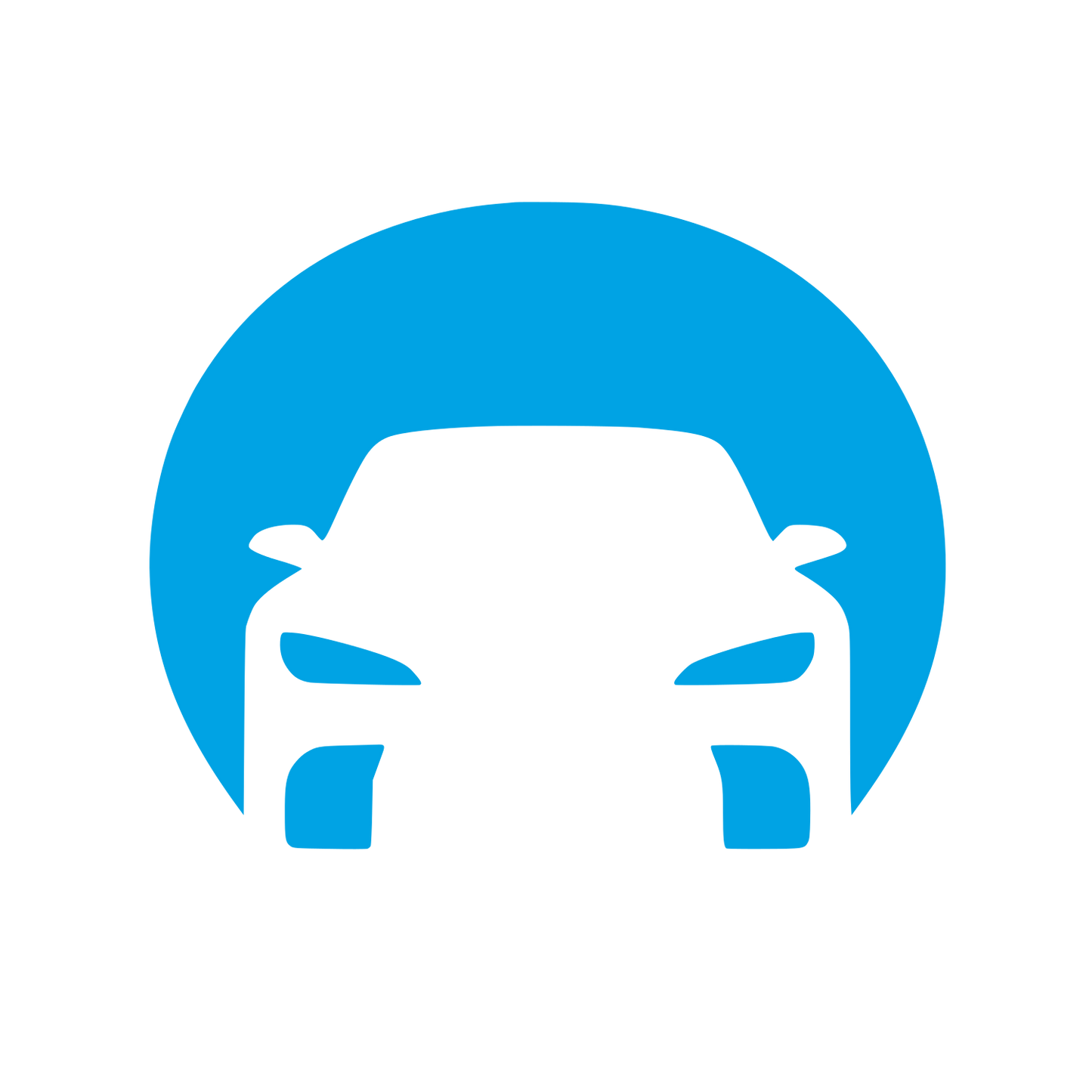 Car Front View Logo #00a3e4