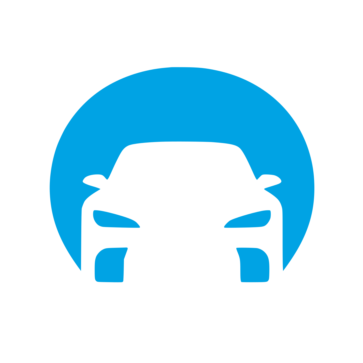 Car Front View Logo #00a3e4