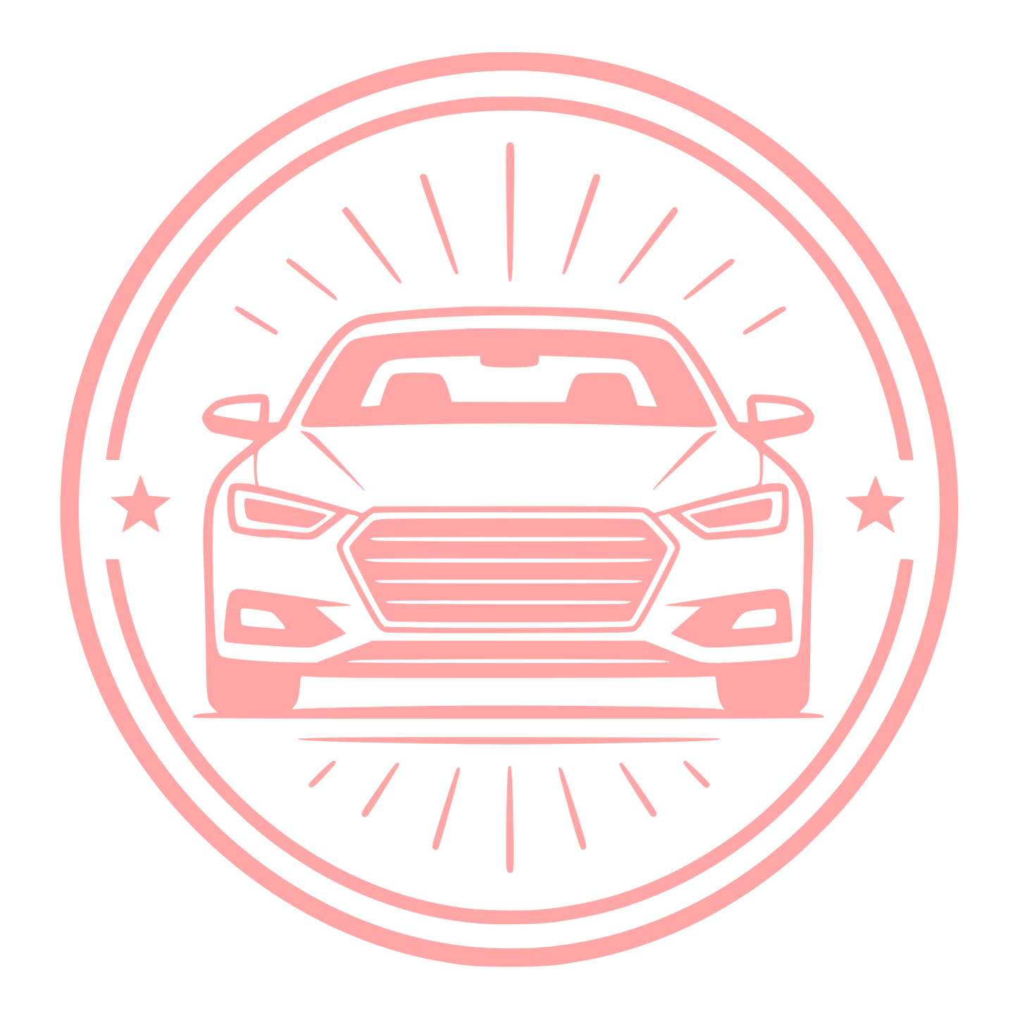 Front View Car Badge Logo #ffa6a6