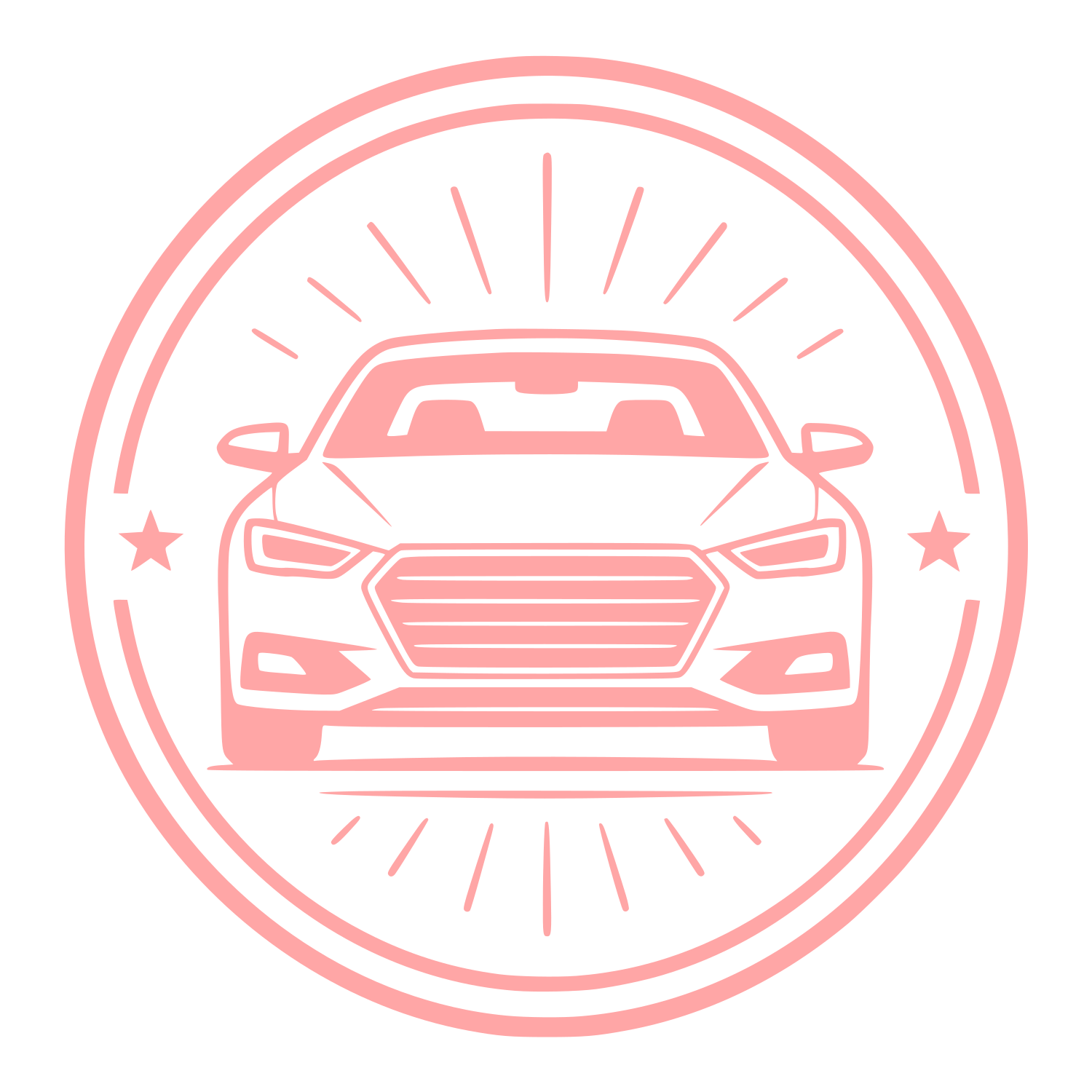 Front View Car Badge Logo #ffa6a6