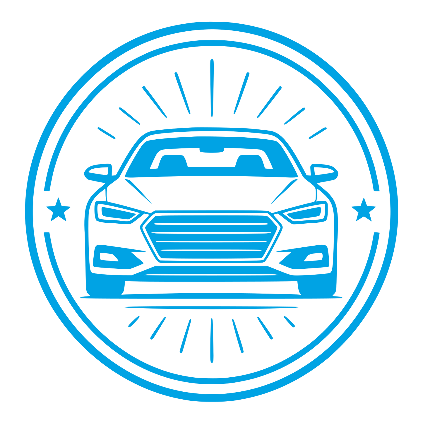 Front View Car Badge Logo #00a3e4