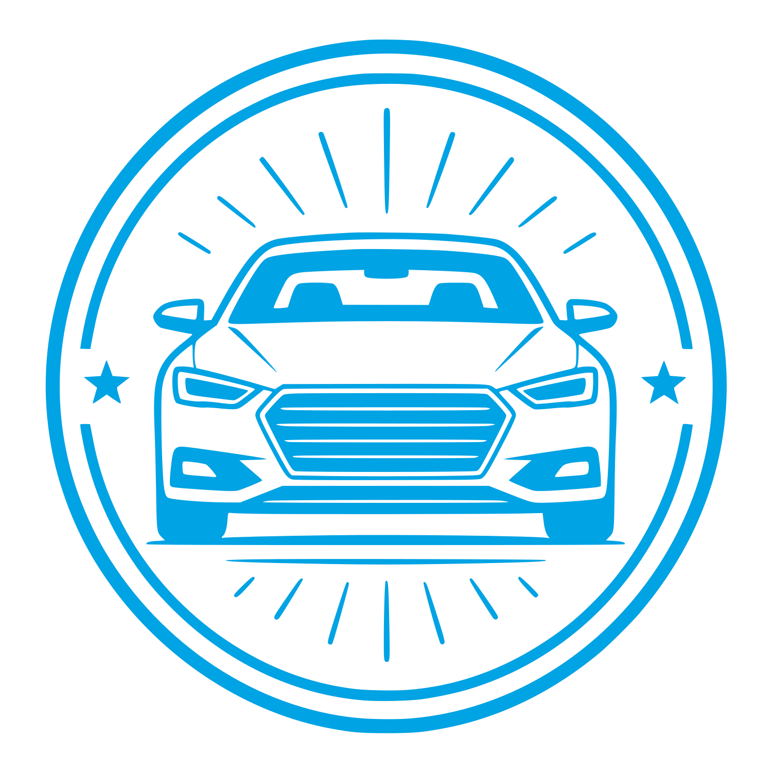 Front View Car Badge Logo #00a3e4
