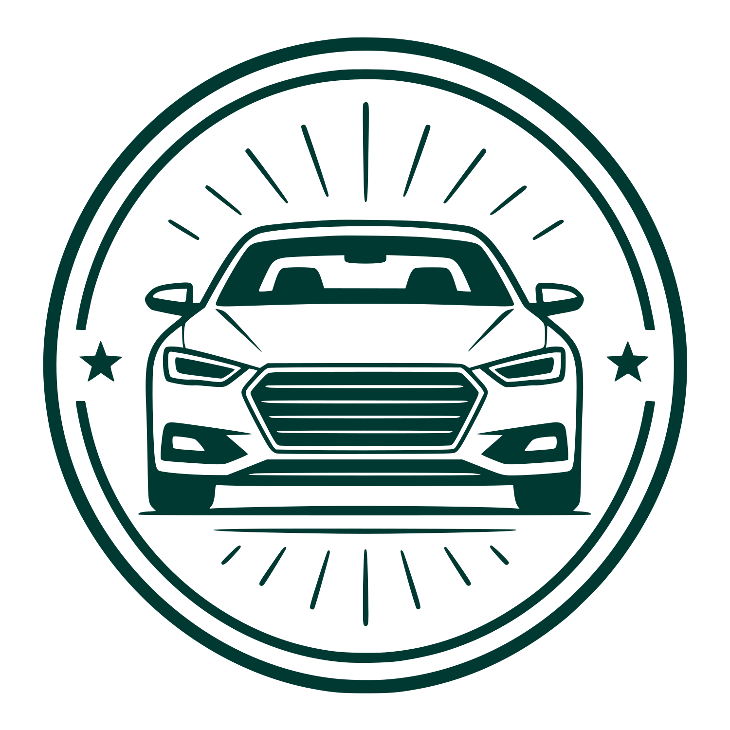 Front View Car Badge Logo #003932