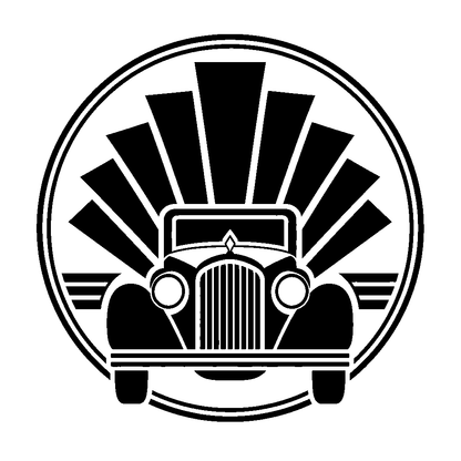 Vintage Car Sunburst Logo