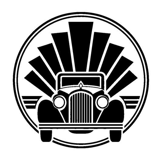 Vintage Car Sunburst Logo