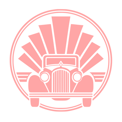 Vintage Car Sunburst Logo #ffa6a6