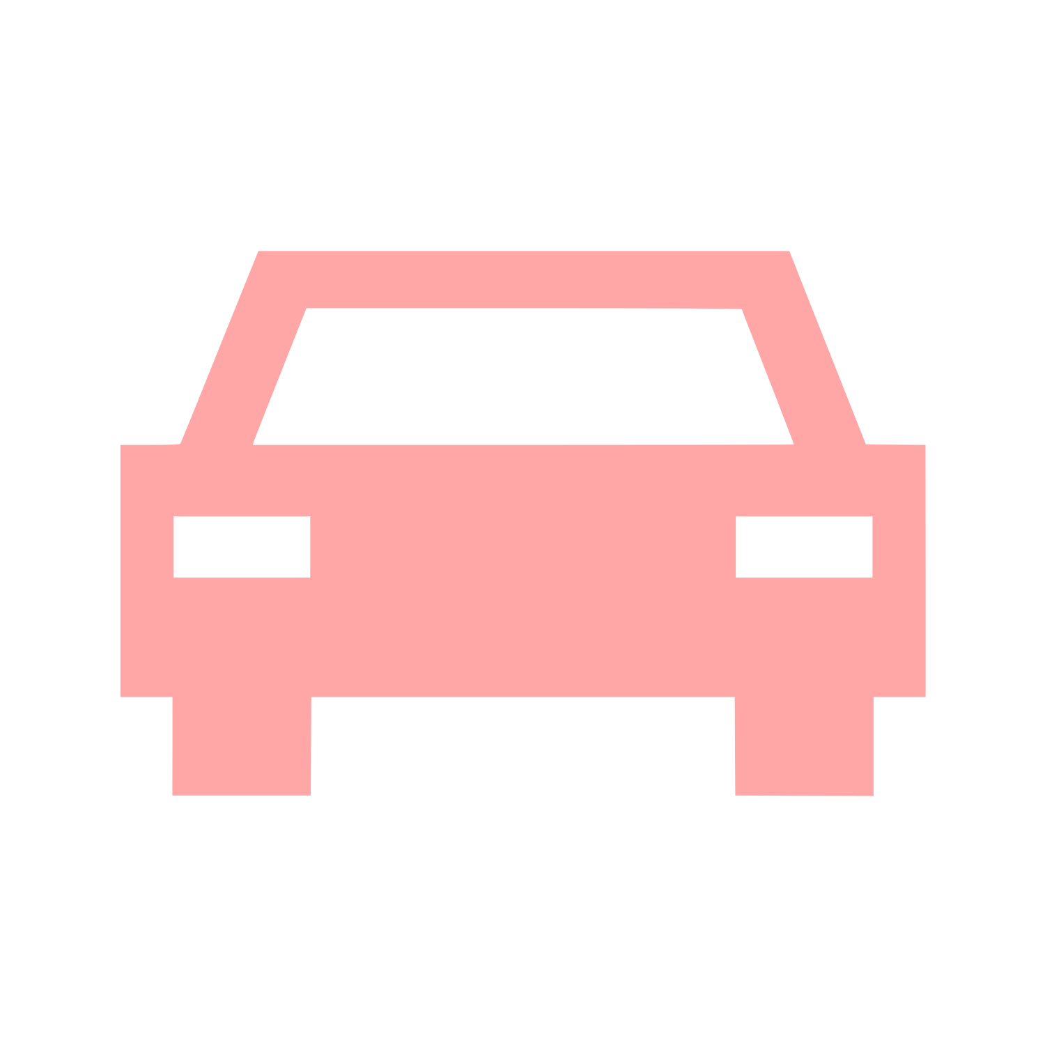 Pixel Car Front Logo #ffa6a6