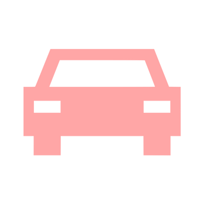 Pixel Car Front Logo #ffa6a6