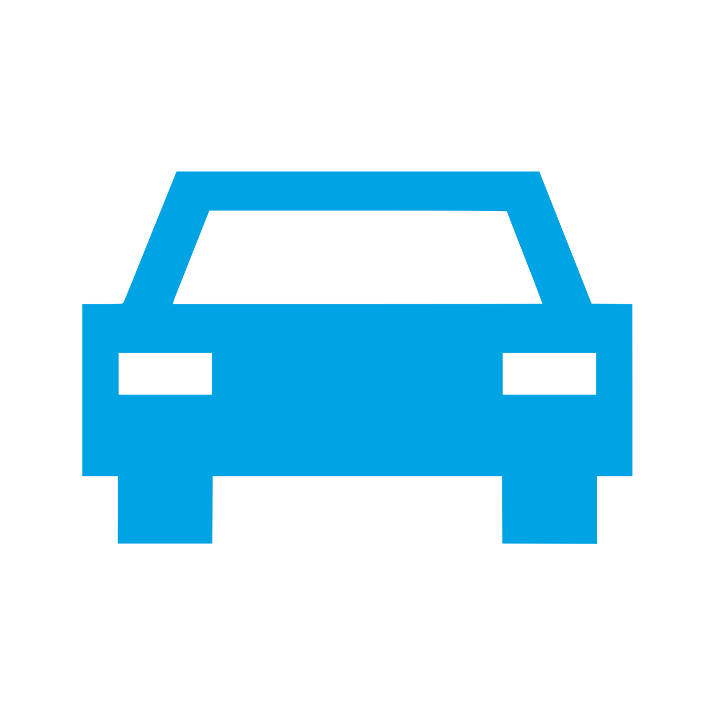 Pixel Car Front Logo #00a3e4