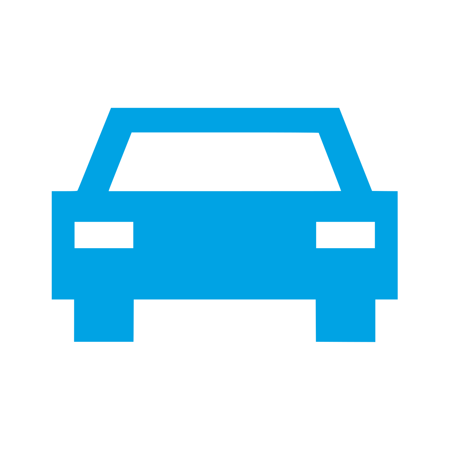 Pixel Car Front Logo #00a3e4