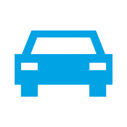 Pixel Car Front Logo #00a3e4