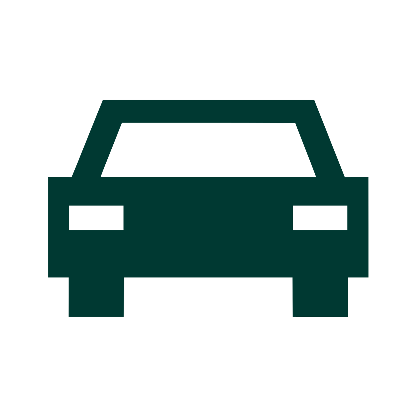 Pixel Car Front Logo #003932