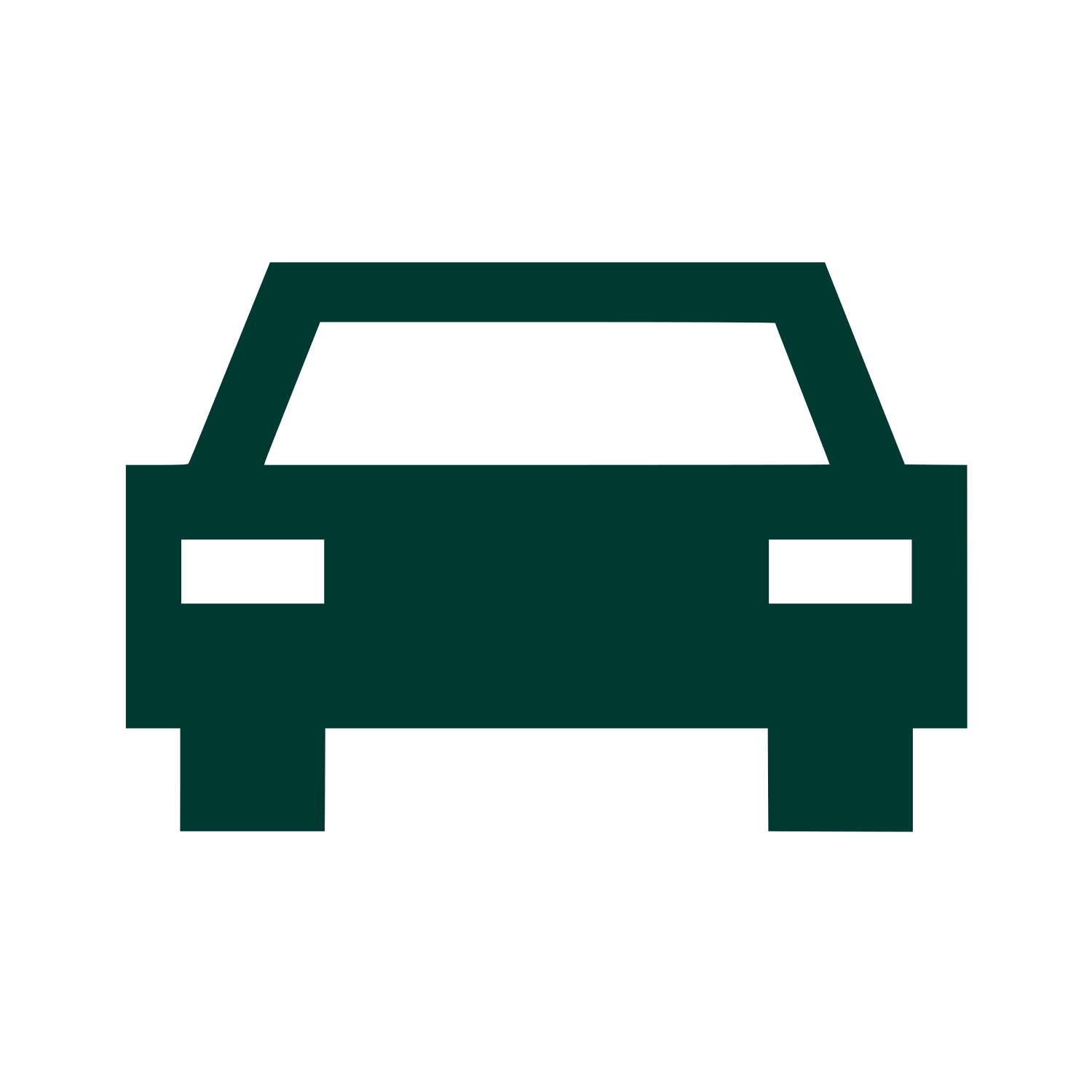 Pixel Car Front Logo #003932