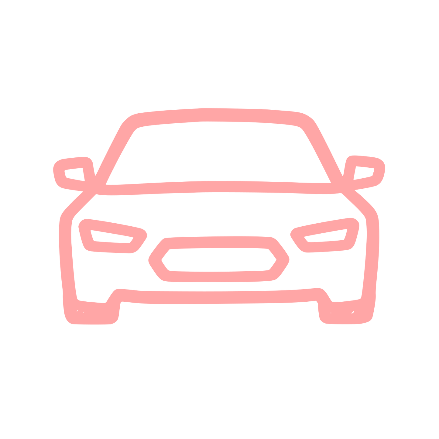 Car Front View Logo #ffa6a6