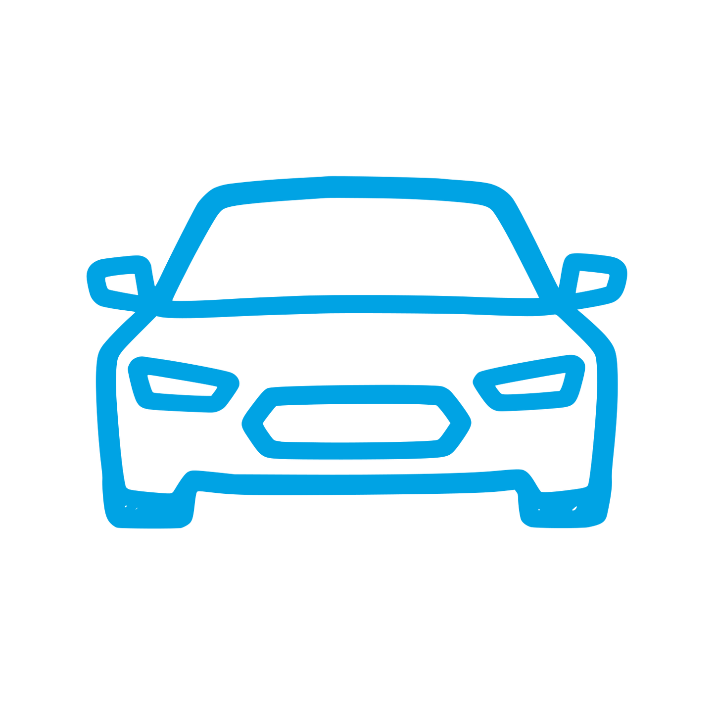 Car Front View Logo #00a3e4