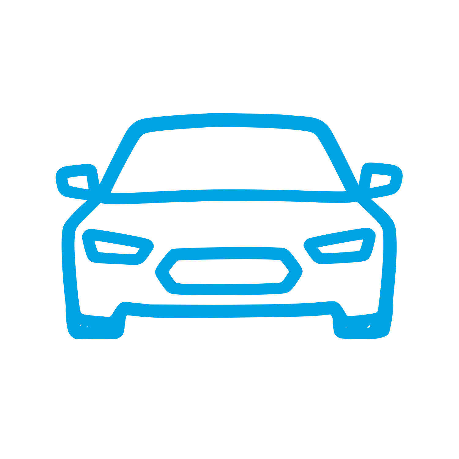 Car Front View Logo #00a3e4