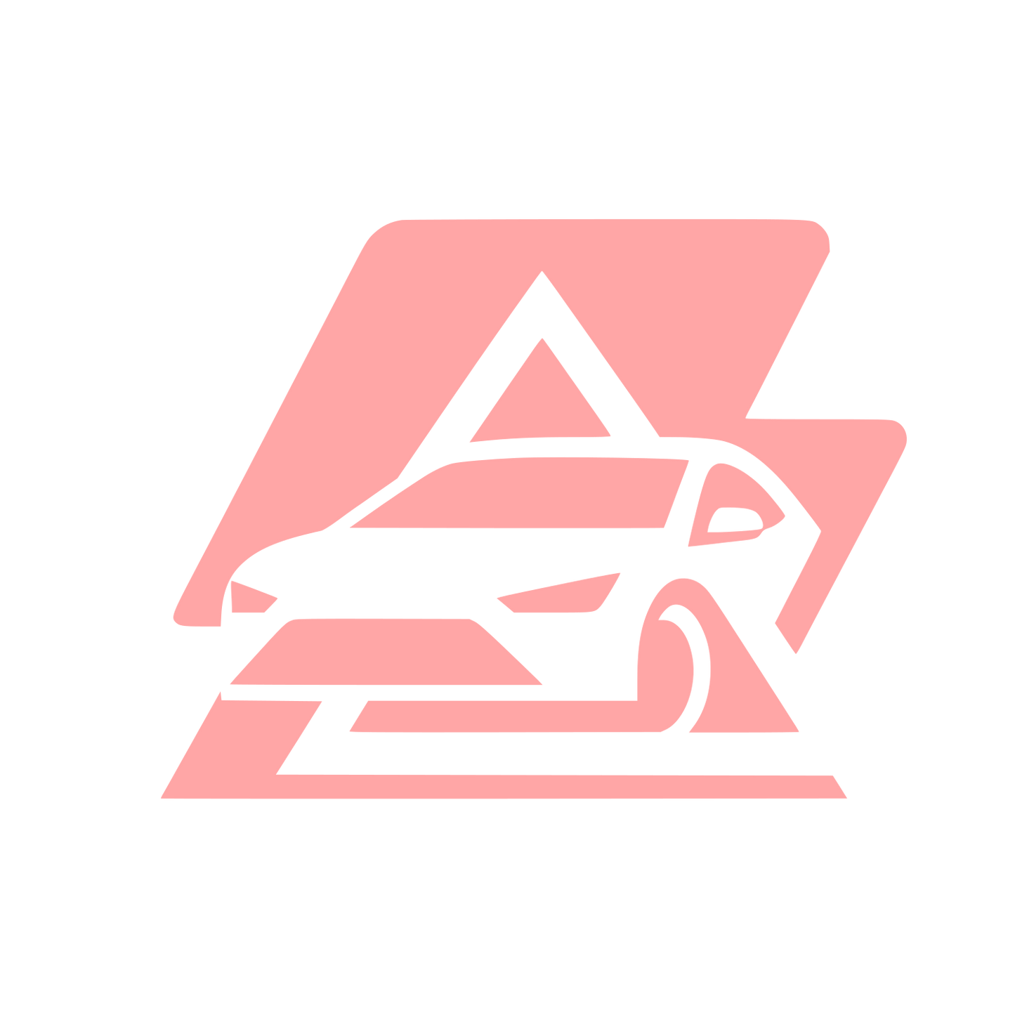 Sports Car Triangle Logo #ffa6a6