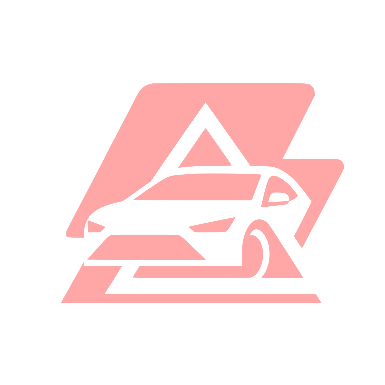 Sports Car Triangle Logo #ffa6a6