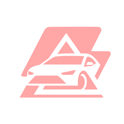 Sports Car Triangle Logo #ffa6a6
