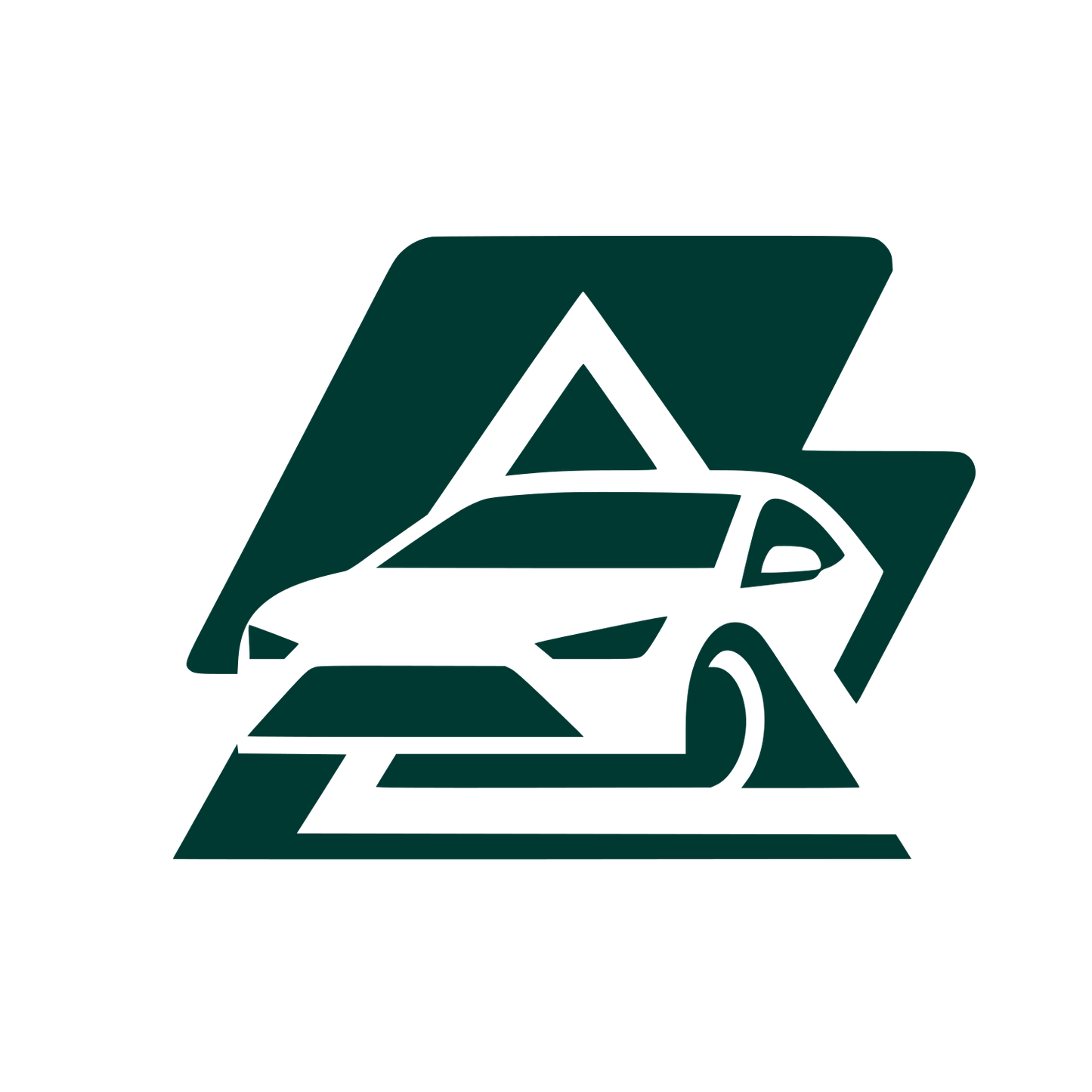 Sports Car Triangle Logo #003932