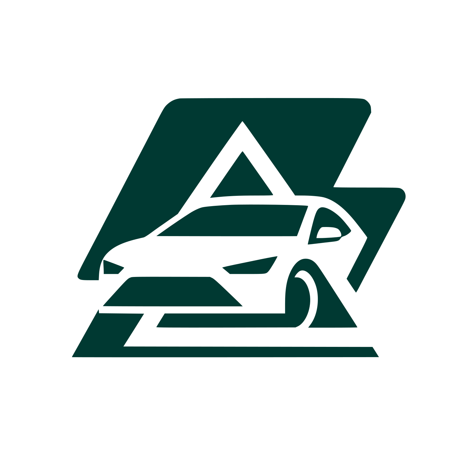 Sports Car Triangle Logo #003932