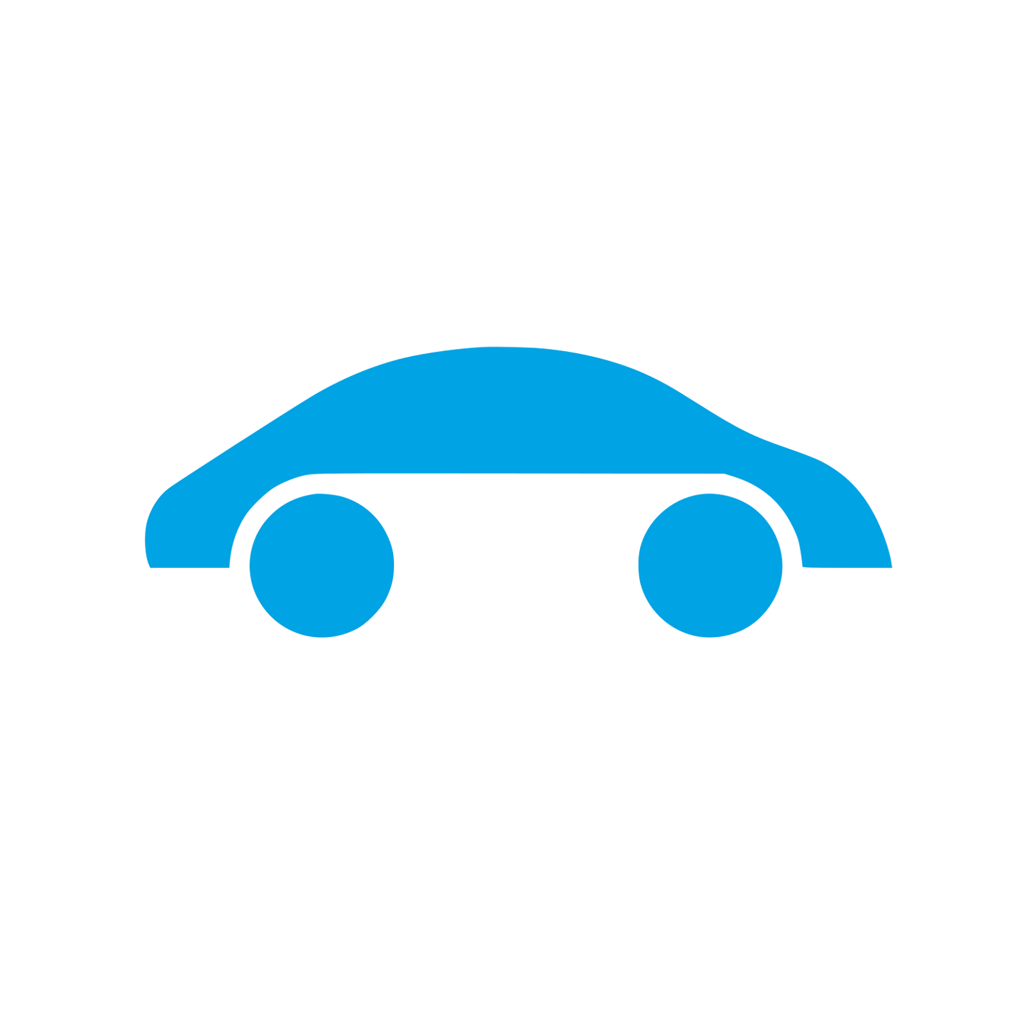 Minimalist Sedan Car Logo #00a3e4