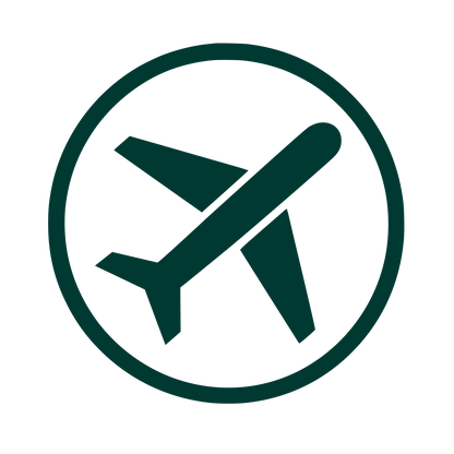 Airplane in Circle Logo #003932