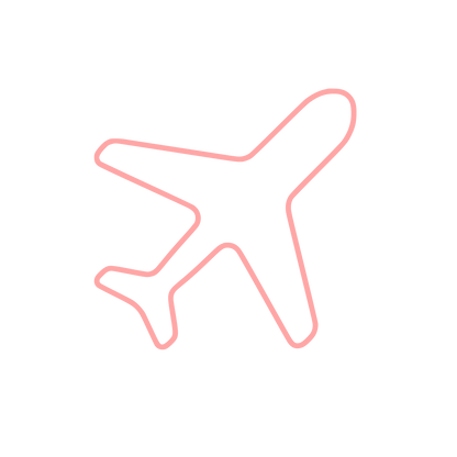 Airplane Outline Logo #ffa6a6