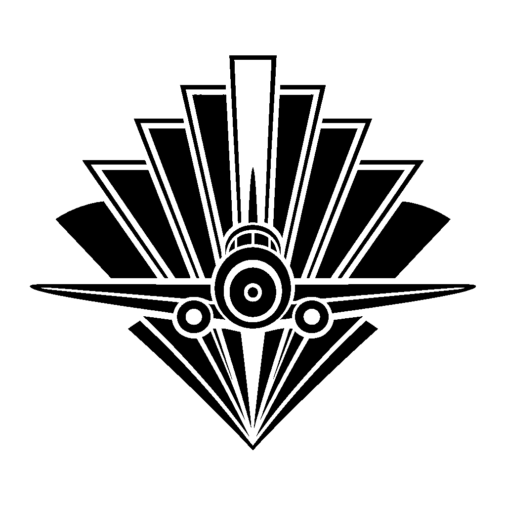 Art Deco Airplane Logo