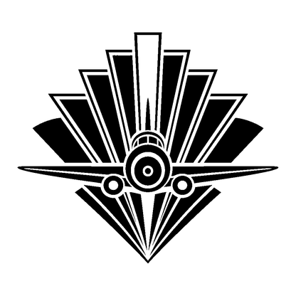 Art Deco Airplane Logo