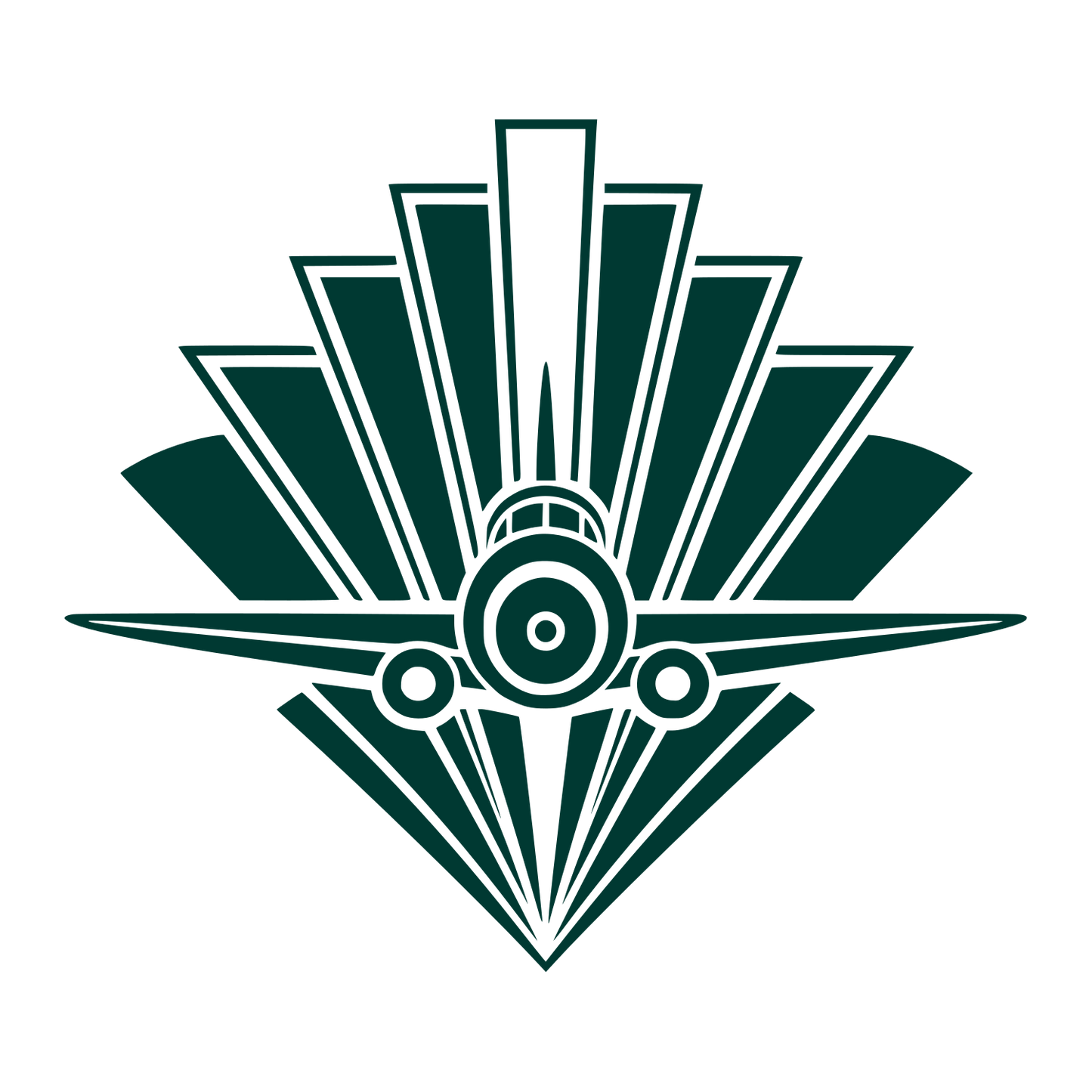 Art Deco Airplane Logo #003932