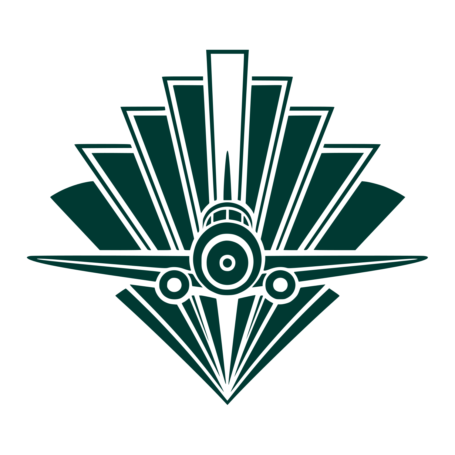 Art Deco Airplane Logo #003932