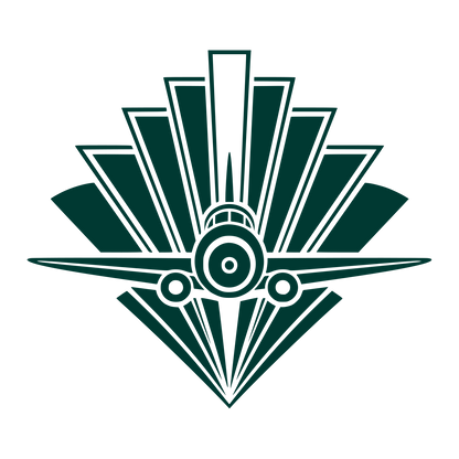Art Deco Airplane Logo #003932