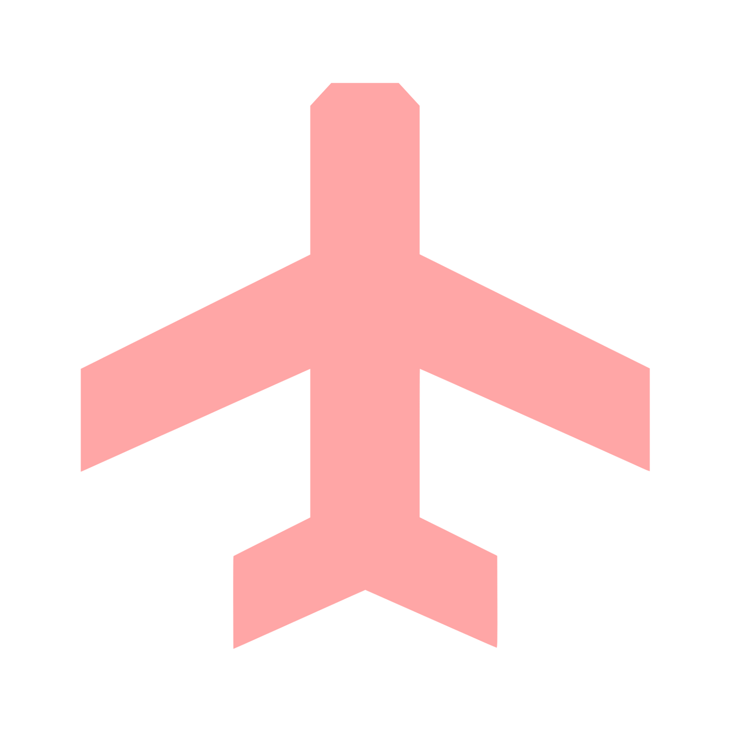 Airplane Silhouette Logo #ffa6a6